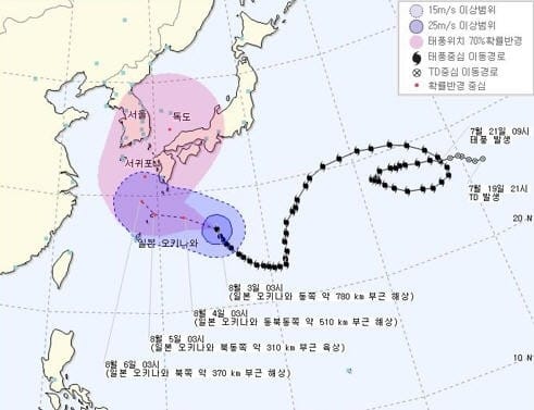 태풍 노루 _ 기상청 홈페이지