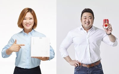 주스 마시는 '마블리' 살 빼는 '숙크러시'…유통가 이색 모델