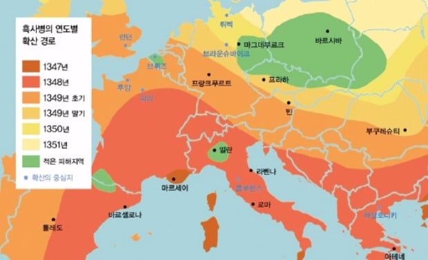 [시장경제 길라잡이] 흑사병으로 유럽 인구 3분의 1이 사망한 이후 인구감소로 임금올라 결국 중세가 무너졌죠