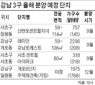 강남3구서 3000가구 나온다