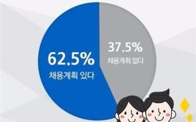 기업 62.5% "올 하반기 신입사원 채용 계획 있다"