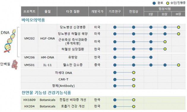 바이로메드 주요 연구개발 현황