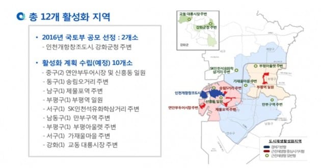 인천시 도시재생 활성화지역 12곳