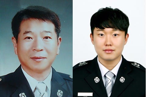 이영욱 소방위(사진 왼쪽), 이호현 소방사