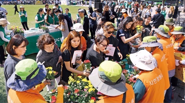 '커피 퇴비에 심은 꽃' 키워보세요