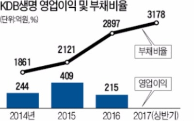  부채비율 3000% 넘긴 KDB생명…신용등급 강등 '눈앞'