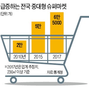 대형마트 발 묶인 7년…중형마트가 '골목대장'