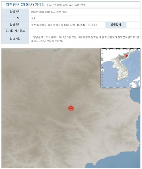 北 지진때마다 다른 측정값 왜?… "나라별로 산출식 다르다"