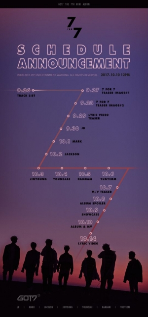 갓세븐, 새 앨범 스케줄 티저 공개...&#39;완전체 컴백&#39;