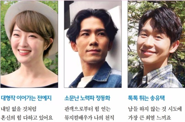 한국 뮤지컬의 '젊은 피' 전예지·정동화·송유택