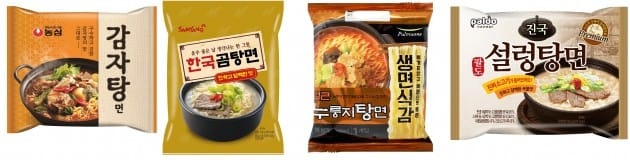 라면업계, 건더기 늘려라…겨울철 '탕면' 격돌