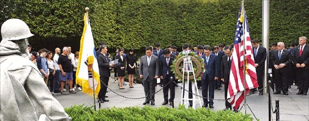 한화그룹, 미국 한국전 참전기념비 헌화