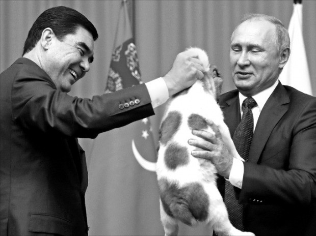 65세 생일 선물로 강아지 받은 푸틴