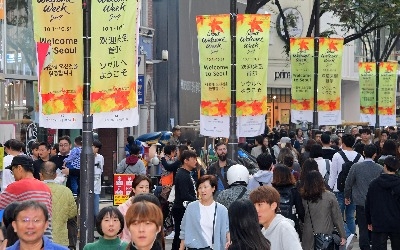 중국 금한령 해제 기대 서울 명동 스케치