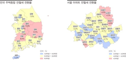 전국 전월세 시장 안정세… 전월세전환율 2달 연속 6.4%