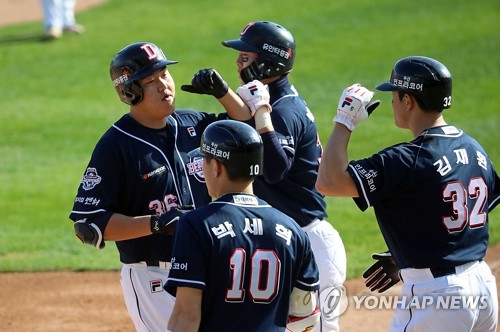 '오재일 4홈런 9타점' 두산, 3년 연속 한국시리즈 진출