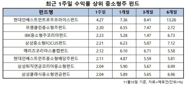 [코스닥 전성시대③·끝]중소형주 펀드도 수익률 '기지개'