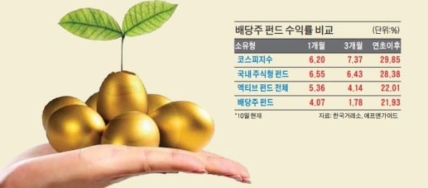 [배당주펀드] 찬바람 부는 배당주펀드 "수익률 진짜 승부는 내년 1~4월"