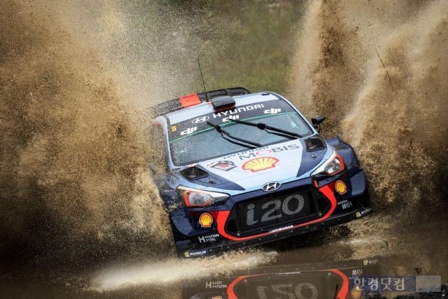 현대자동차 모터스포츠팀이 '2017 WRC'에 참가한 i20경주차. (사진=현대차)