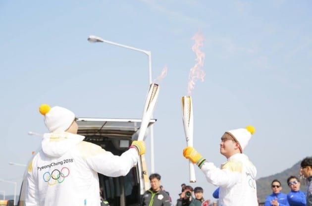 2018 평창동계올림픽 성화봉송. 사진=2018 평창동계올림픽  페이스북