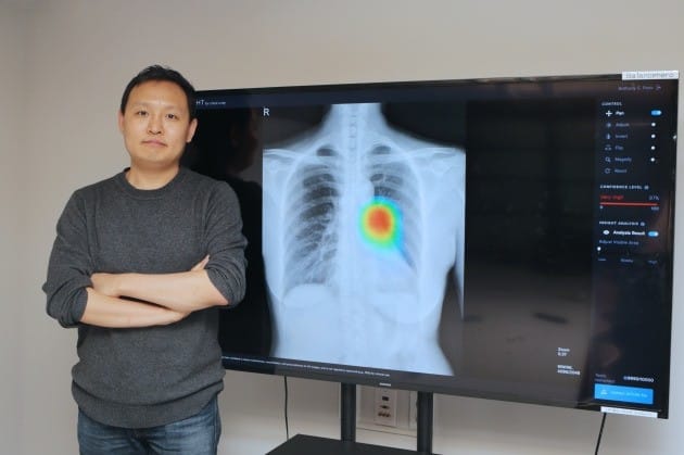 루닛의 백승욱 대표가 '루닛 인사이트'를 선보이고 있다. 사진=루닛 제공