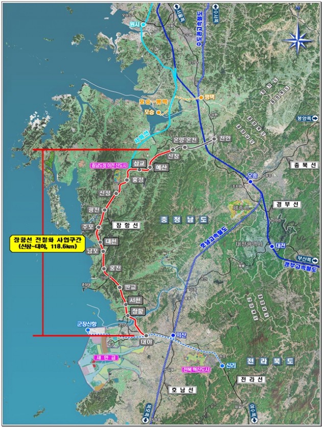 장항선 복선전철화 사업 본궤도 ... 7915억원 투입 2022년 완공  