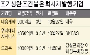 대주주 바뀌면 채권 되사주겠다는 기업들