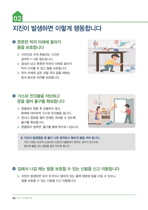 [포항 지진] 지진나면 단단한 가구 아래로… 손으로라도 '머리 보호'