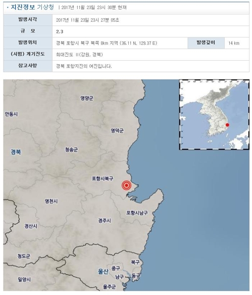 수능은 피했다…잠잠하던 포항 여진 25시간 만에 발생