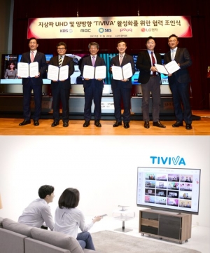 지상파 3사, 세계 최초 UHD 양방향 서비스 '티비바(TIVIVA)' 출시