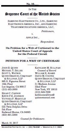 미국 대법원, '애플-삼성 2차 특허소송' 삼성측 상고신청 기각