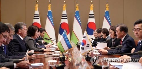 한국, 우즈베크 금융지원… 우즈베크, 베를린선언·신북방정책 지지