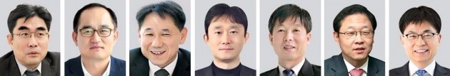 이주민(왼쪽부터), 민갑룡, 조현배, 이기창, 박운대, 박진우.