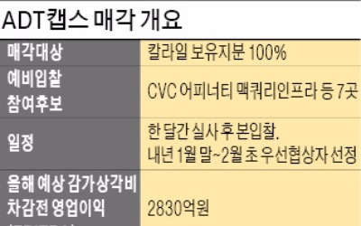 '3조 몸값' ADT캡스 인수전… PEF·인프라펀드 등 7곳 참여