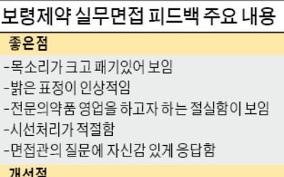 1차 면접 탈락한 이유 '피드백' 해주는 보령제약