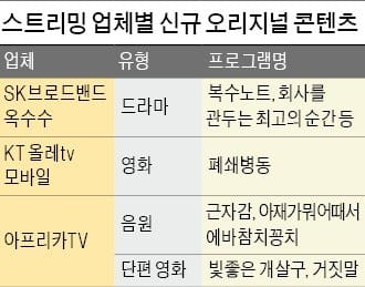 [인터넷·게임] '한국의 넷플릭스' 꿈꾸는 동영상 업체, 오리지널 콘텐츠 제작 나섰다