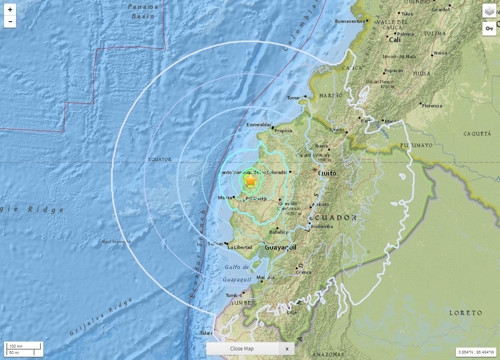 에콰도르서 규모 6.0 지진…"일부도시 정전 외에 인명피해 없어"