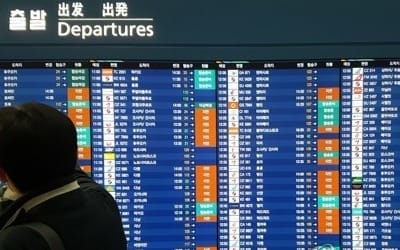 인천공항 '짙은 안개'로 항공편 무더기 지연…승객들 '분통'