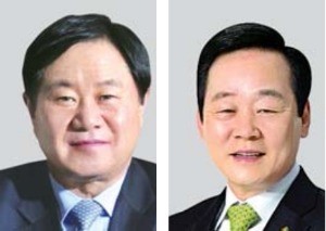 문철상 회장(왼쪽), 신종백 회장.