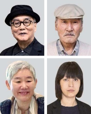 서세옥(왼쪽 위부터 시계방향으로), 정상화, 양혜규, 이불.