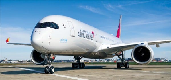 아시아나항공이 도입한 A350 항공기 금호아시아나그룹 제공 