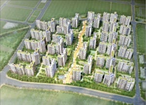 현대건설 김포 향산 도시개발사업지구 조감도 