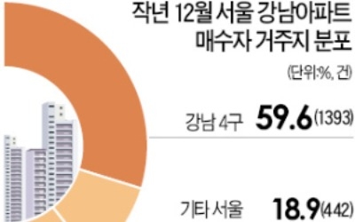 "강남 아파트 구입 60%는 강남 사람"