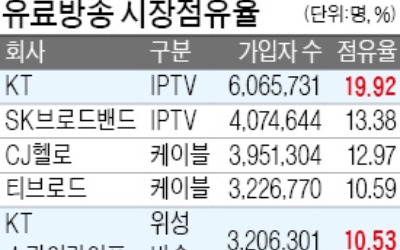 "33% 점유율 빗장 풀린다"… 유료방송 'M&A 빅뱅'