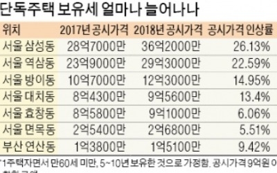 공시가 22% 오른 역삼동 주택, 보유세는 41% 늘어 1767만원