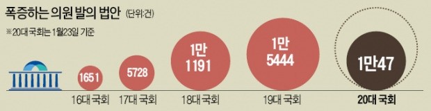 의원입법 1만건… 국회의 '규제 폭주'