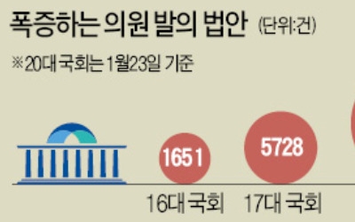 의원입법 1만건… 국회의 '규제 폭주'