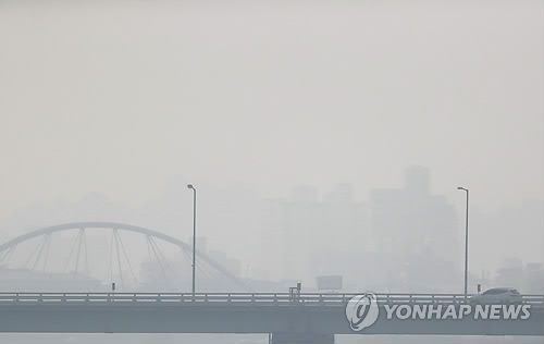 중국발 미세먼지 유입 시작…충북·경북, 농도 '나쁨'