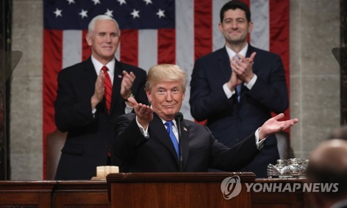 트럼프 첫 국정연설, 거침없는 언사·자화자찬·치적 내세우기