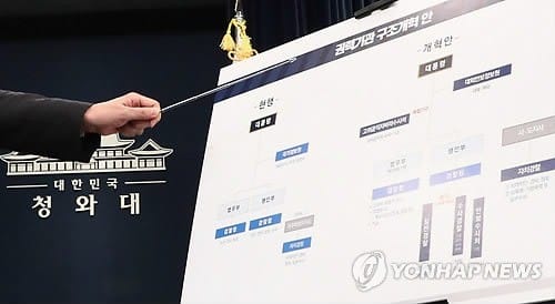 청와대 "권력기관 범죄, '셀프수사' 못하게 하는 게 개편방안"